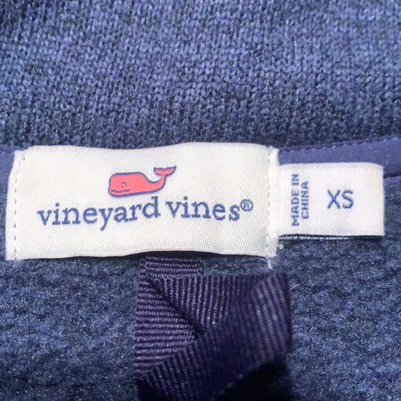 Blue fleece vineyard vines women’s vest - Picture 4 of 6